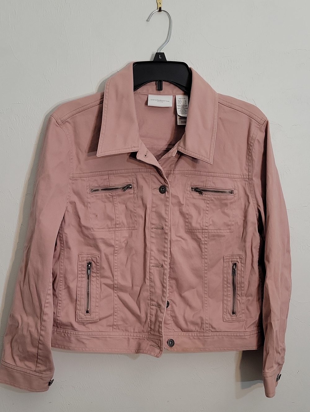 Liz Claiborne Dusty Pink Jean Jacket